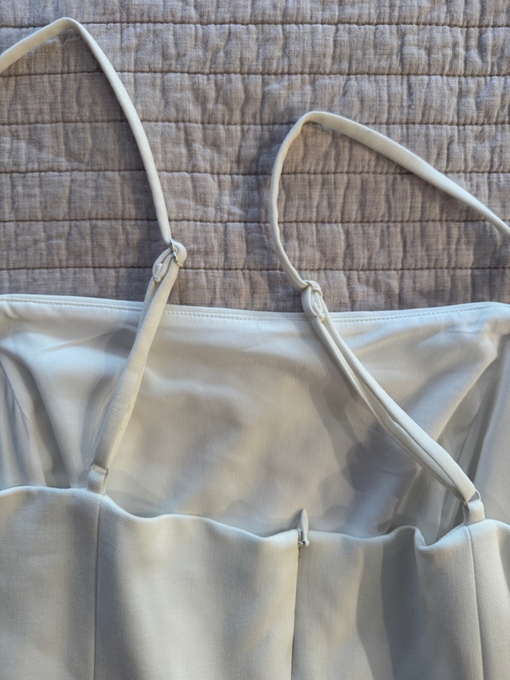 French Connection Mini White Ruffle Hem Dress - Picture 10 of 11